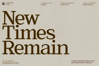 GC New Times Remain - Modern Serif Font