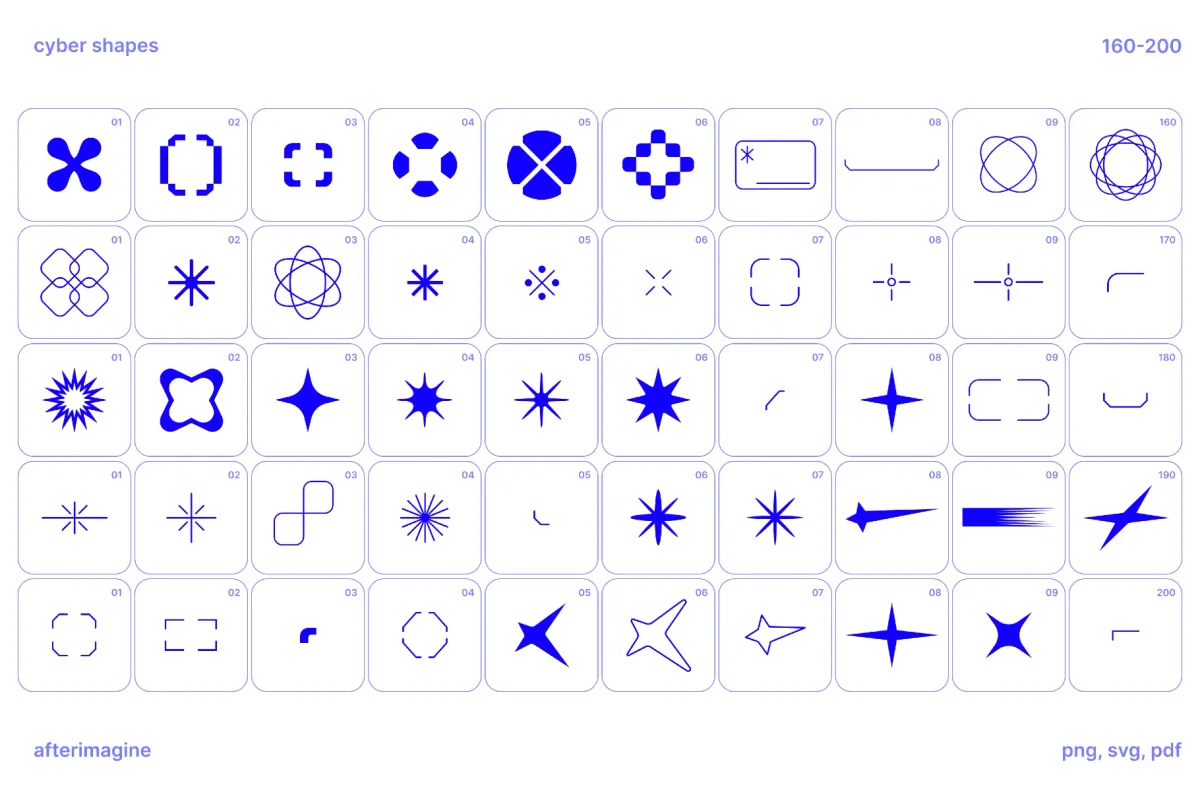 Cyber Shapes Vectors