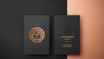Foil Embossing Business Card Mockup