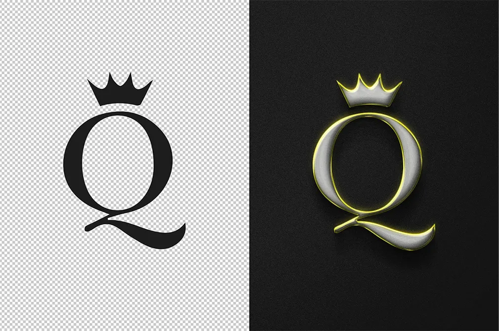 Luxury Gold Sign Logo Mockup