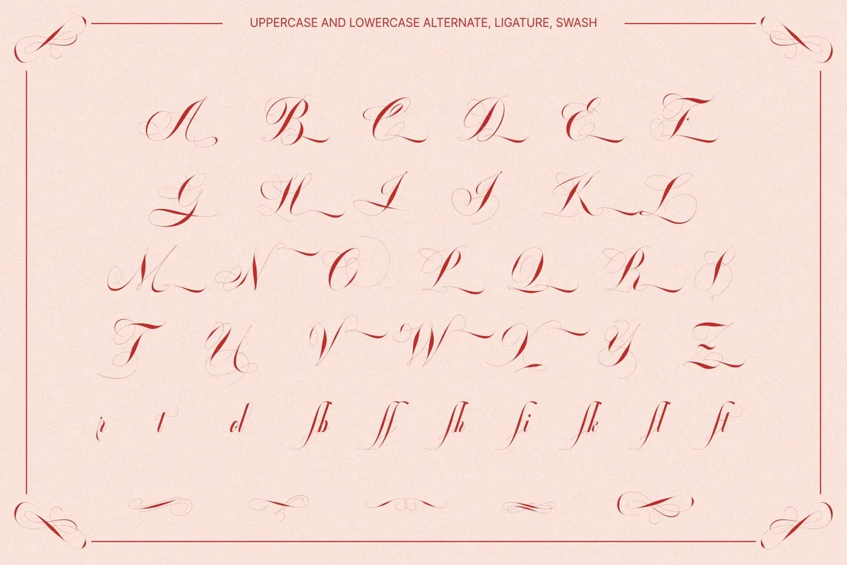 GLOWING ROMANCE — Luxury Calligraphy Font
