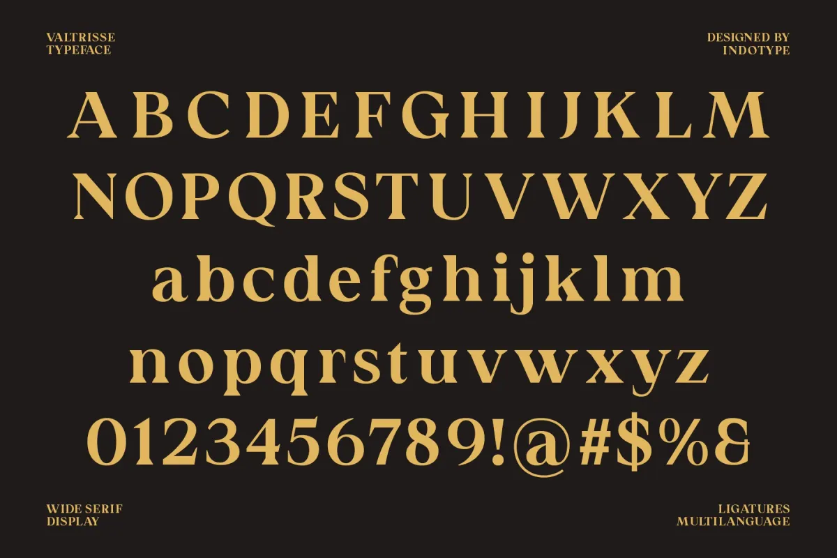 Valtrisse - Wide Serif Display Font