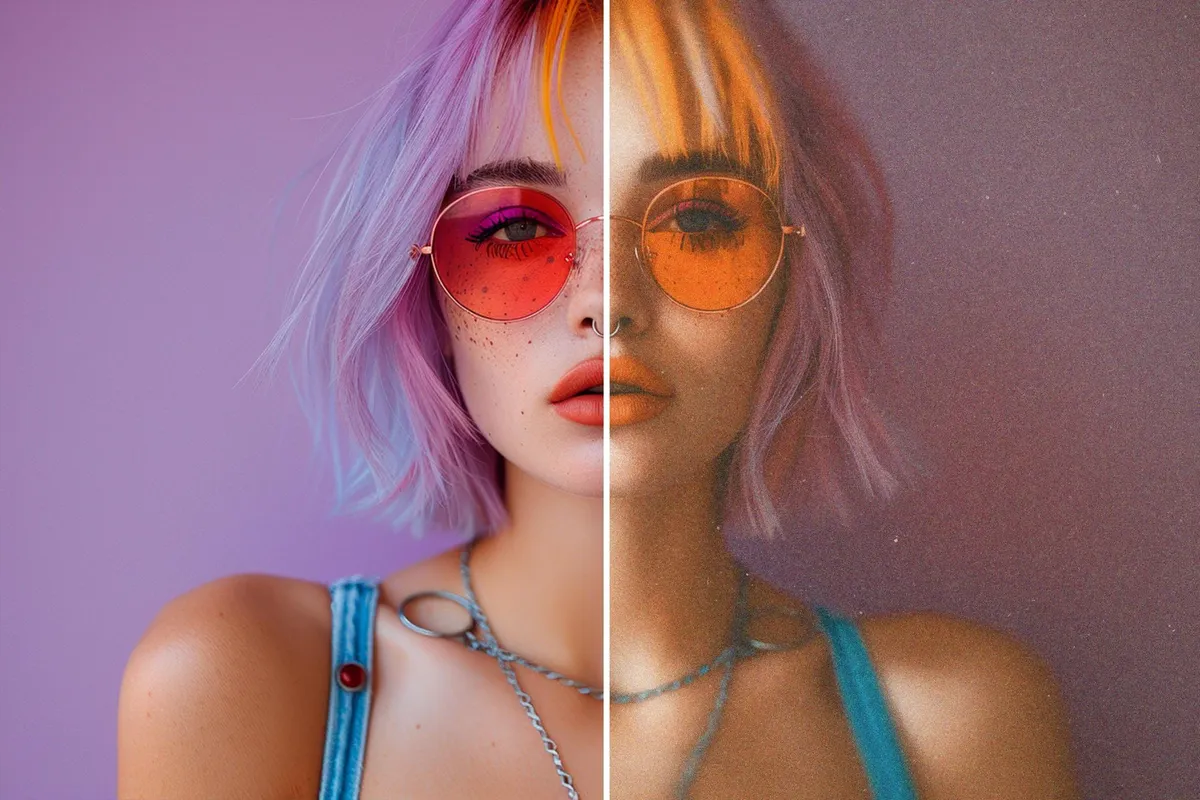 Speckled Cinematic Photo Effect