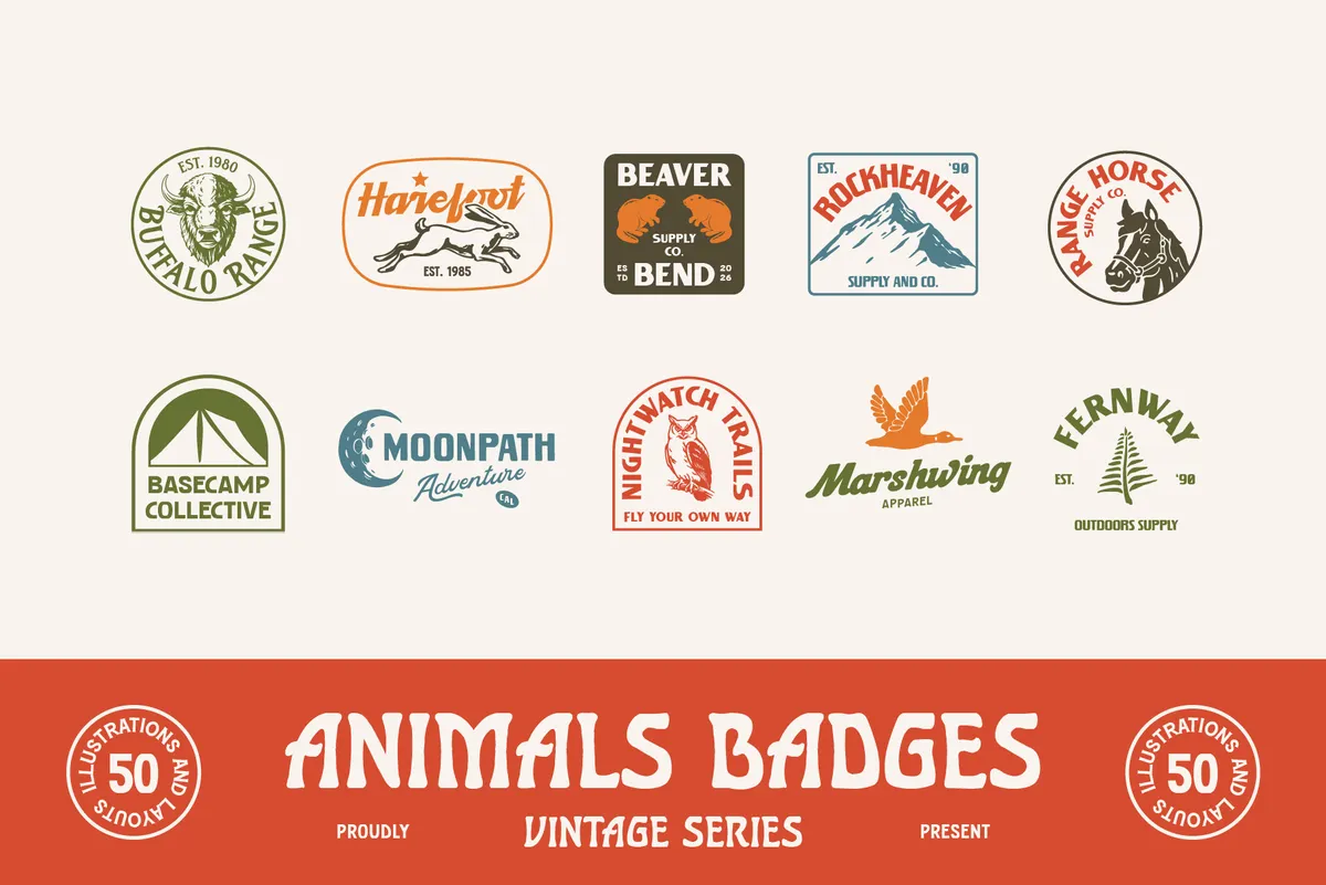 Animal and Outdoor Emblems Collection