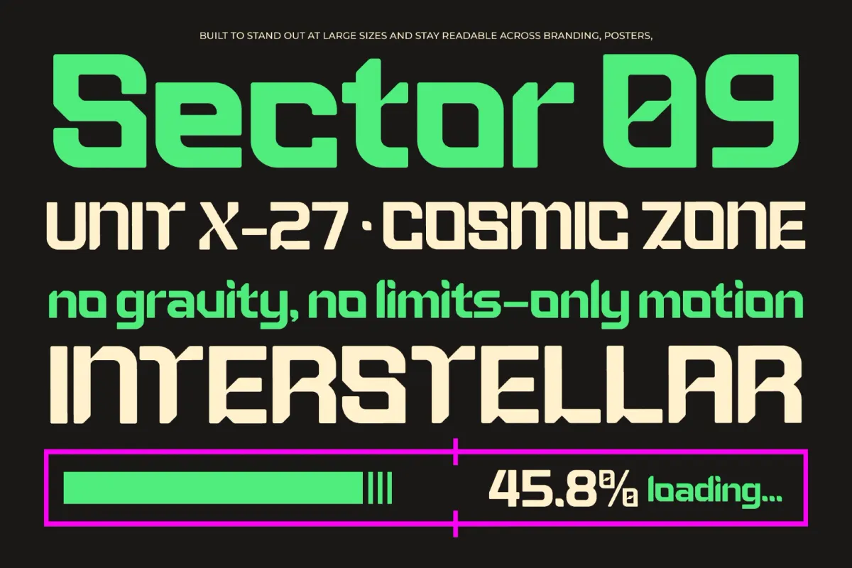 Metaor Aftershift - Futuristic Display Sans Font