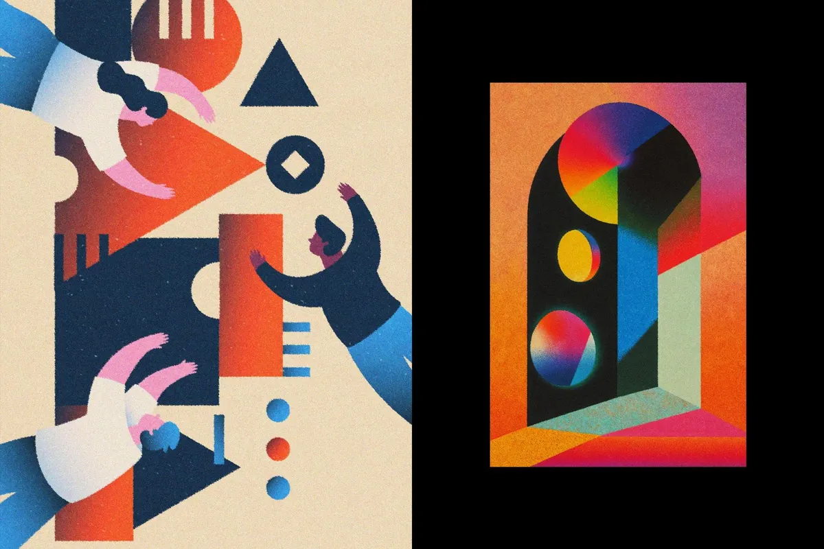 Diffused Print Design Effect