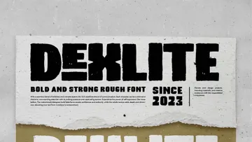 Dexlite — Bold Rough Font