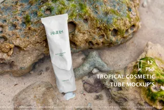 Tropical Cosmetic Tube Mockups