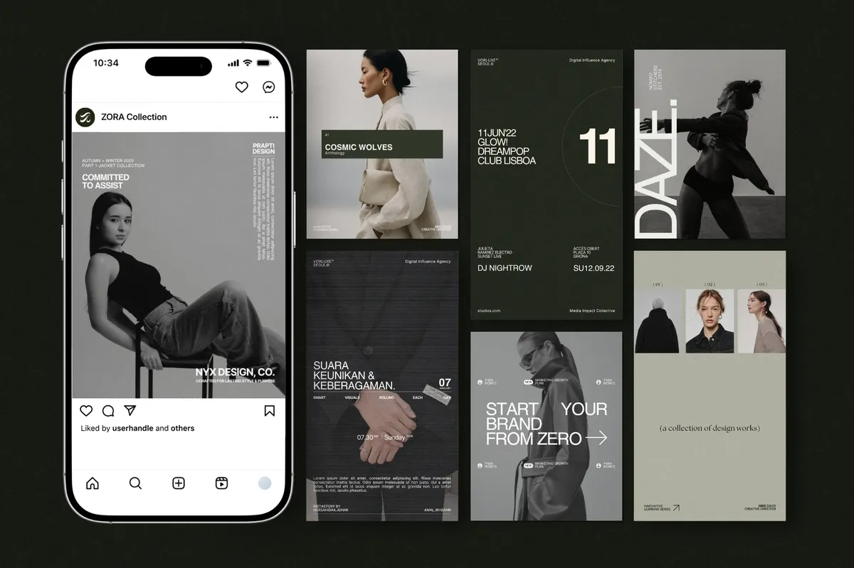 ZORA | Instagram Post & Story Templates for Canva Vol.3