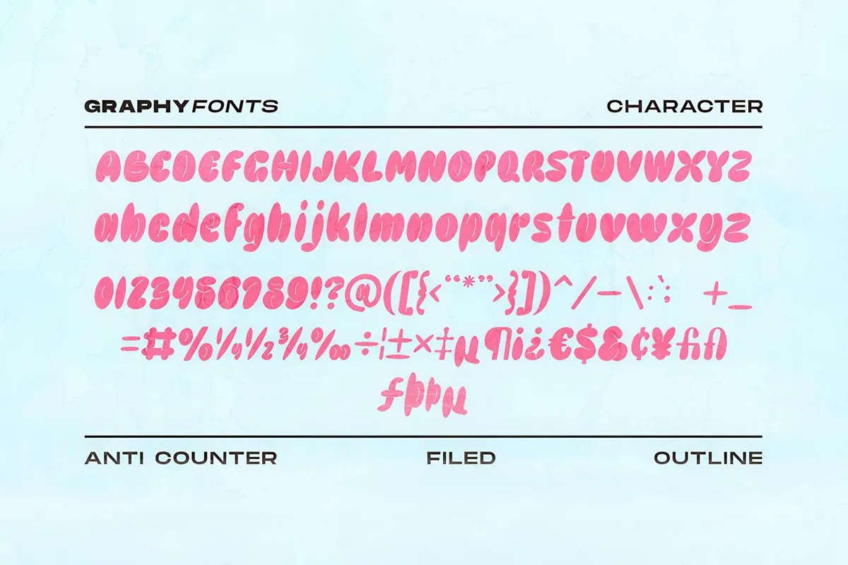Graphy - Bubble Family Font