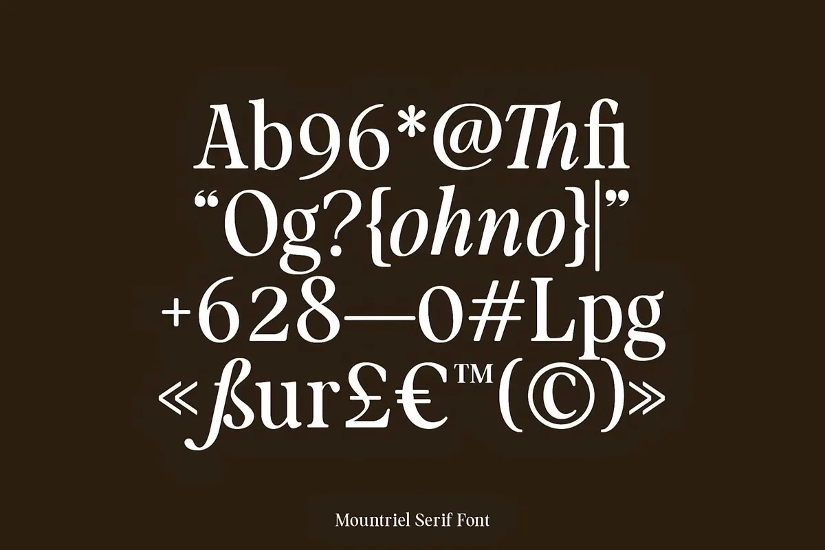 Mountriel — Classic Serif Font