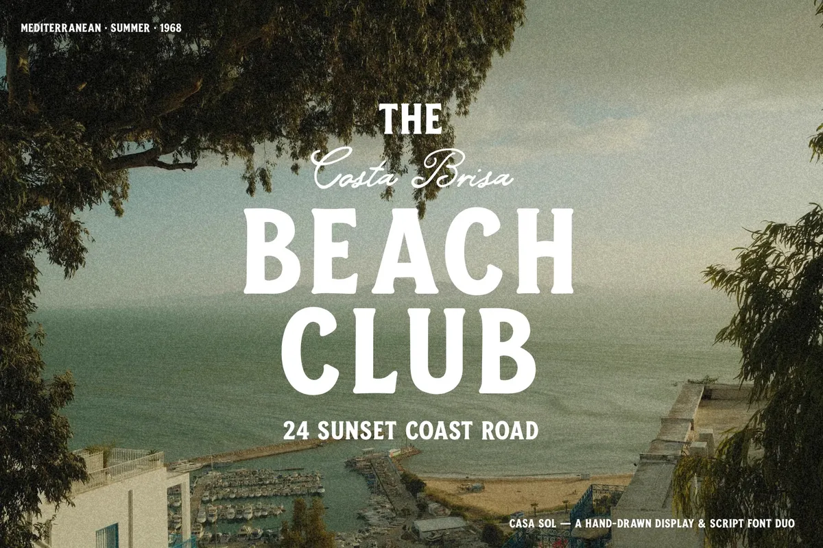 Casa Sol – Mediterranean Hand-Drawn Font Duo