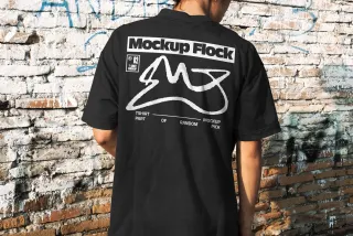Street Wall Back T-Shirt Mockup