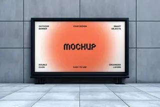 Indoor Advertising Banner Mockup