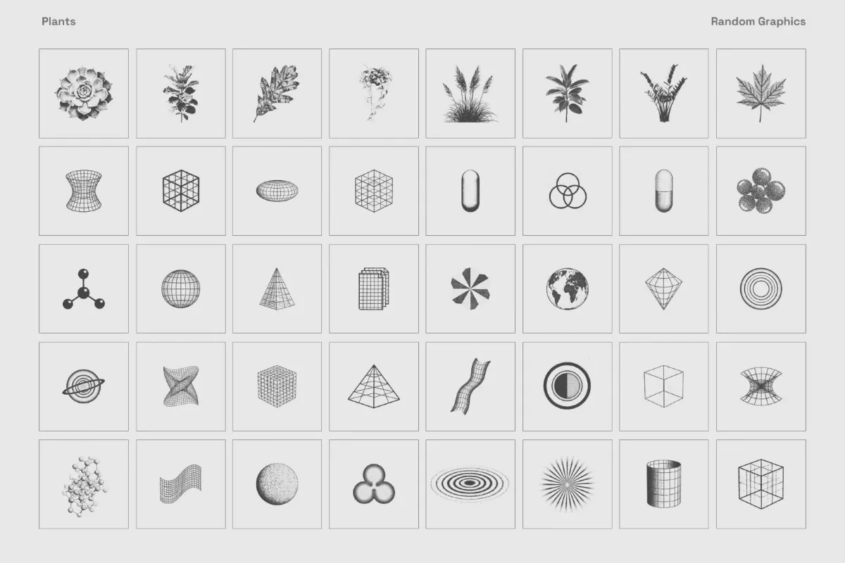 Photocopy Effect Illustrations Pack