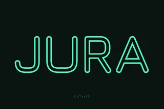 Jura - Retro Neon Font