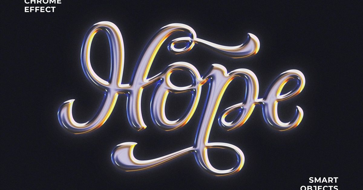 Y2K Volume Chrome Text & Logo Effect