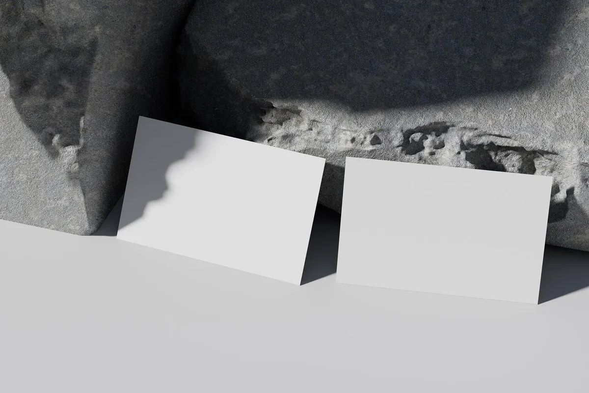 HASNIA Business Cards Duo Mockup
