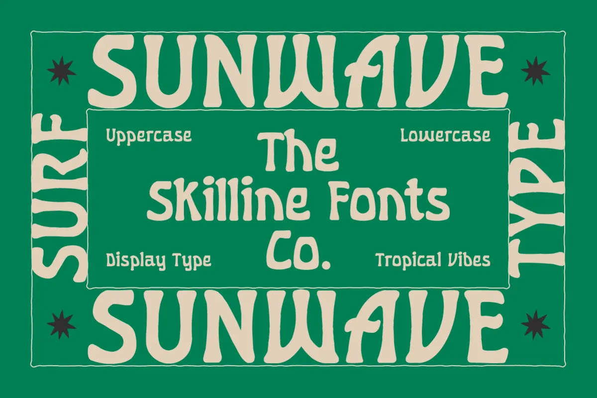 Sunwave - Vintage Surf Display Font