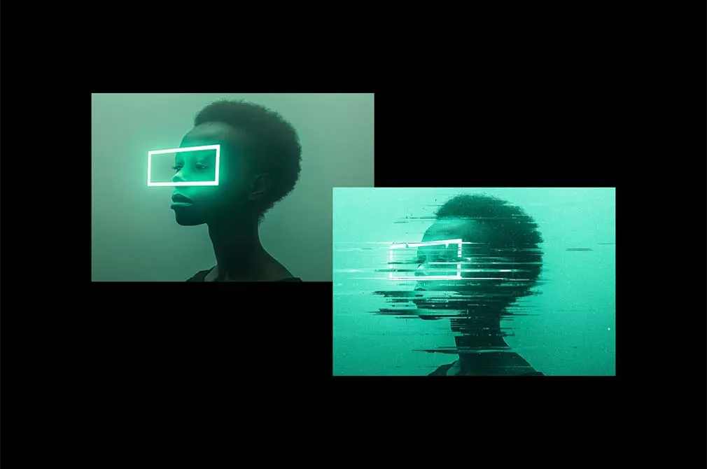 Distortion Glitch Photo Effect