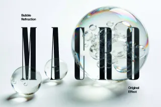 Bubble Refraction Text Effect
