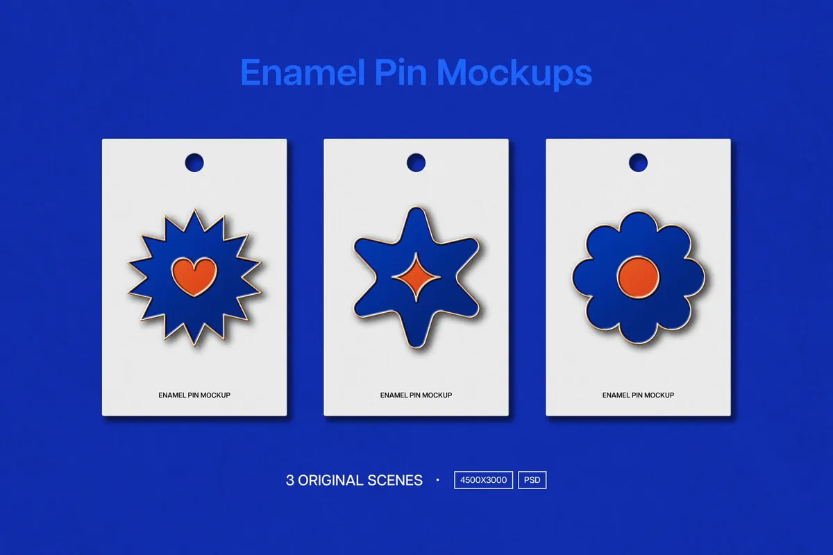Enamel Pin Logo Mockup