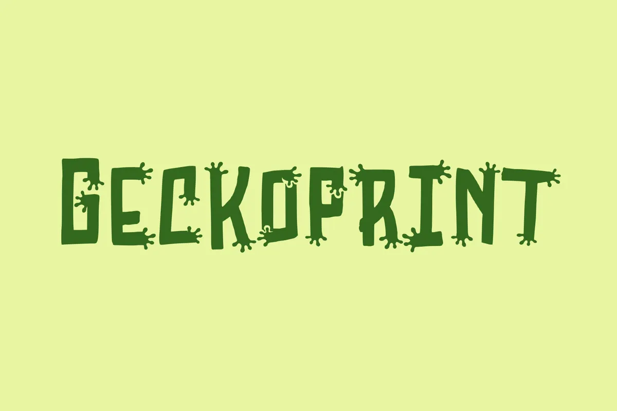 Geckoprint - Funny Halloween Font