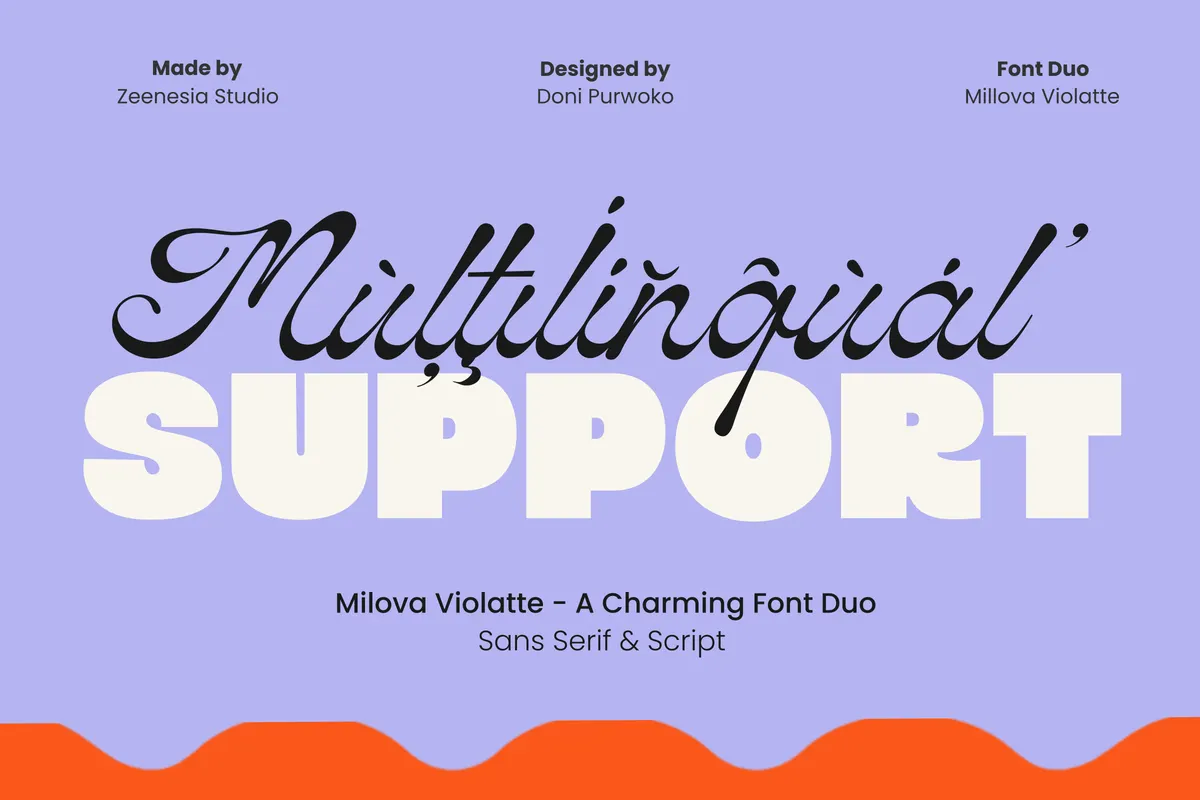 Milova Violatte - Bold Sans & Script Font Duo
