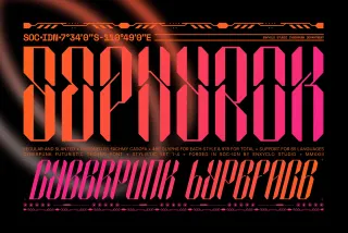SEPHYROK - Cyberpunk Techno Display Font