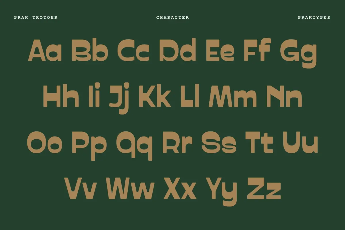 PRAK Trotoer - Vintage Display Font