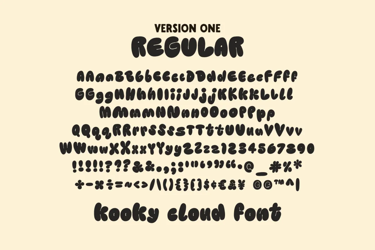 Kooky Cloud! Bold Bubble Font