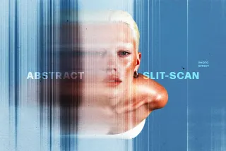 Abstract Slit-Scan Photo Effect