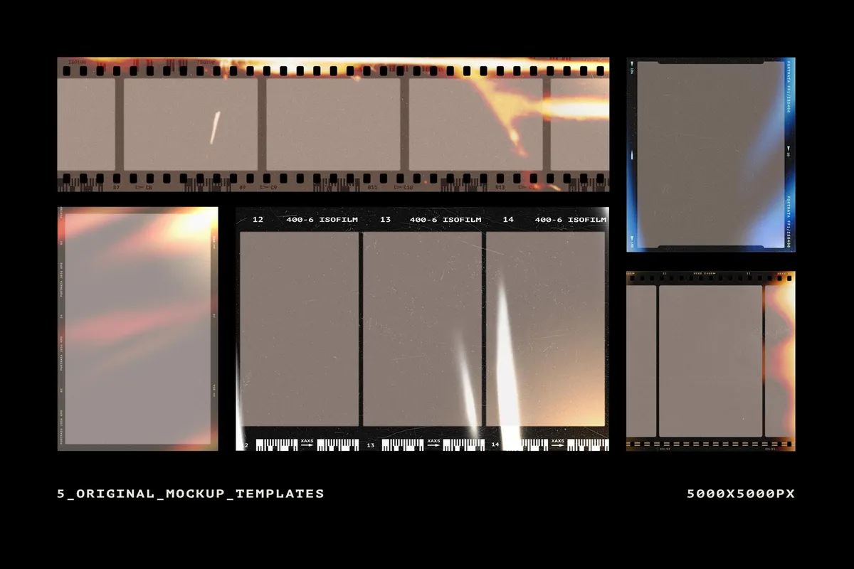 Vintage Film Frames Mockups