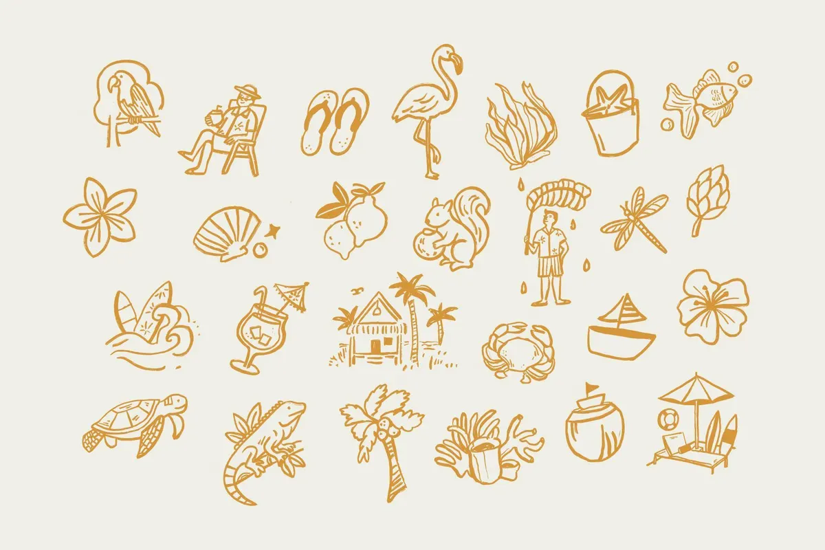 Tropical Aesthetic Illustration