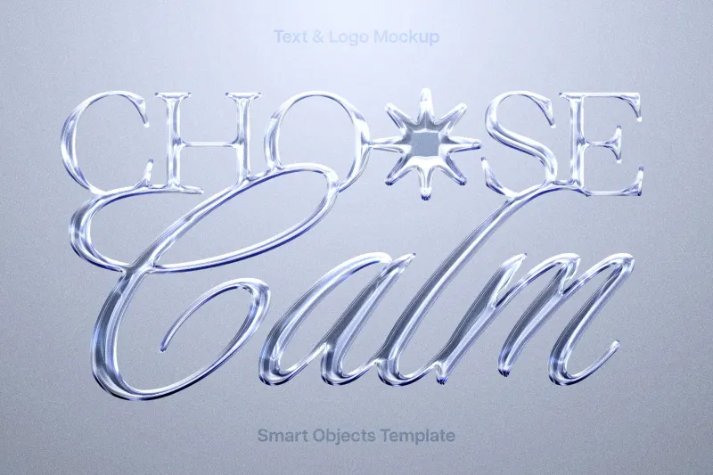 Crystal Glass Text & Logo Effect