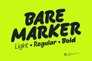 Bare Marker - Handwritten Marker Font