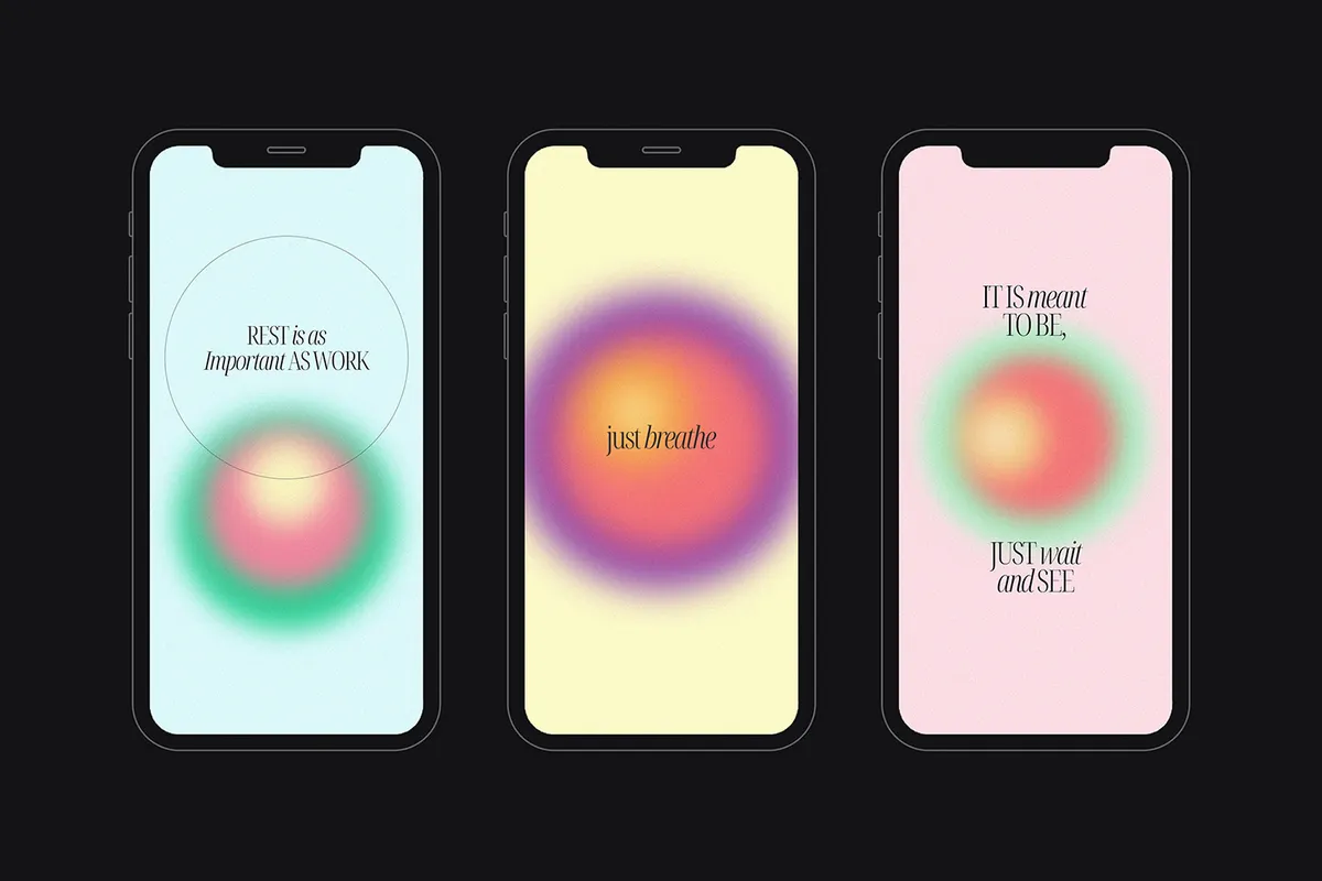 Round Circle Gradient Textures Pack