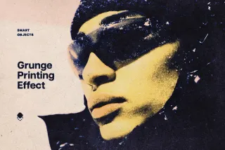 Grunge Risoprint Photo Effect