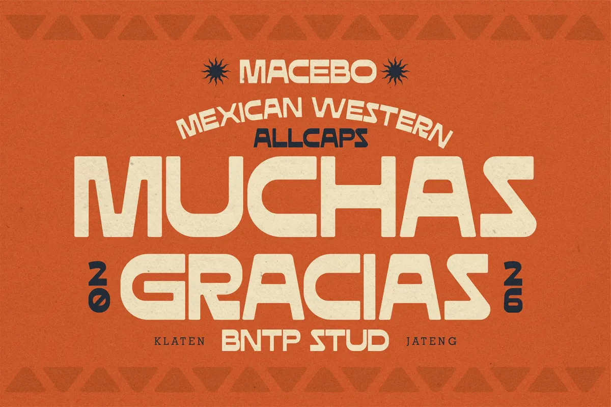 Macebo - Chunky All-Caps Western Font