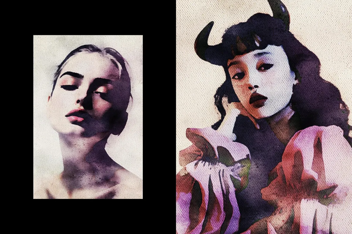 Watercolor Painted Photo Effect