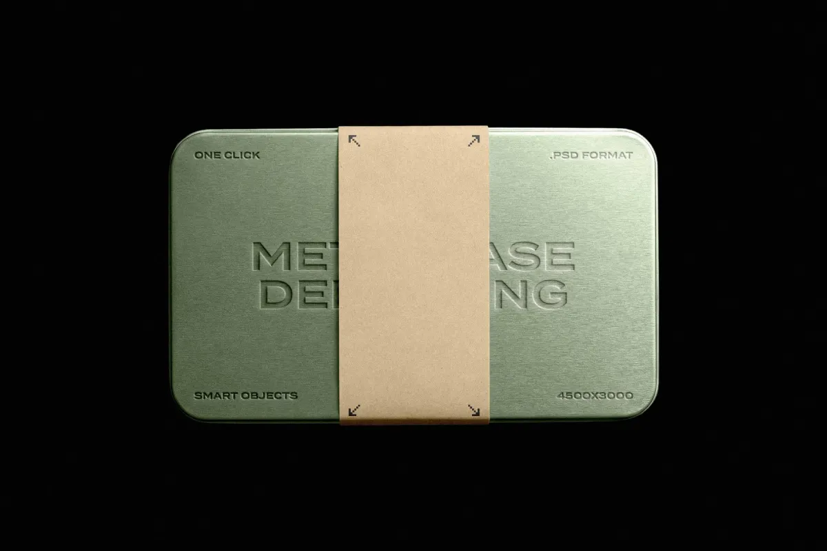 Metal Case Packaging Mockup