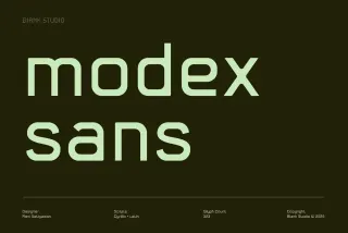 Modex Sans - Geometric Sans Serif Font