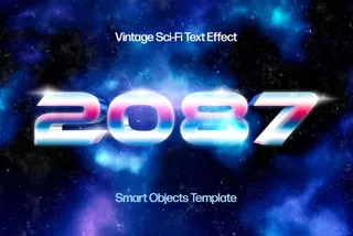 Vintage Sci-fi Text Effect