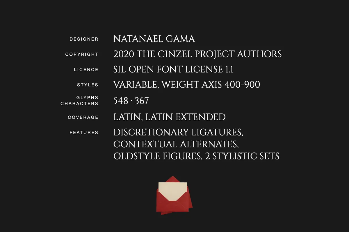 Cinzel — Free Roman Serif