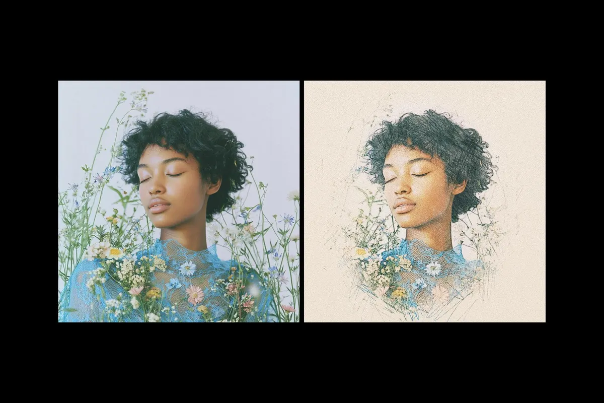 Vintage Sketching Effect