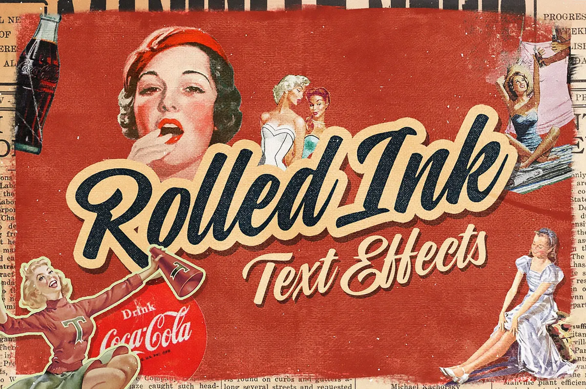 Rolled Ink Vector Text Effects