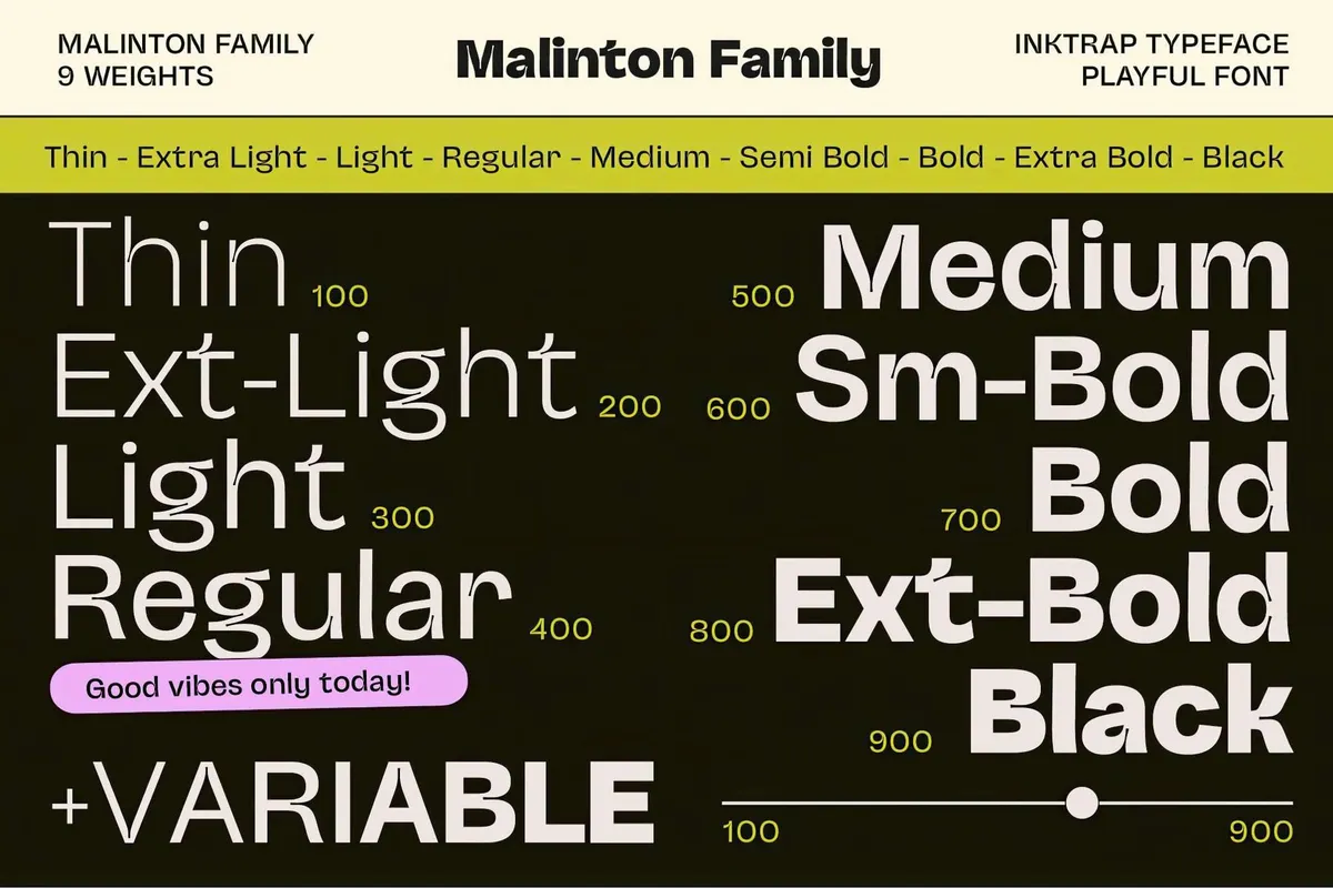 Malinton — Display Sans Font Family