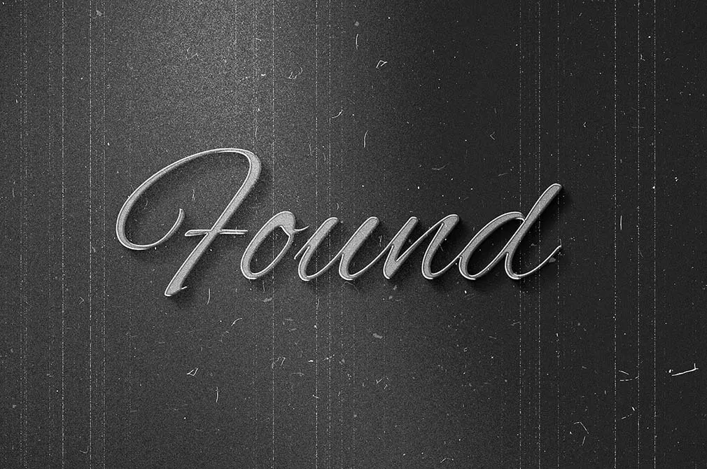 Retro Black & White Text & Logo Effect