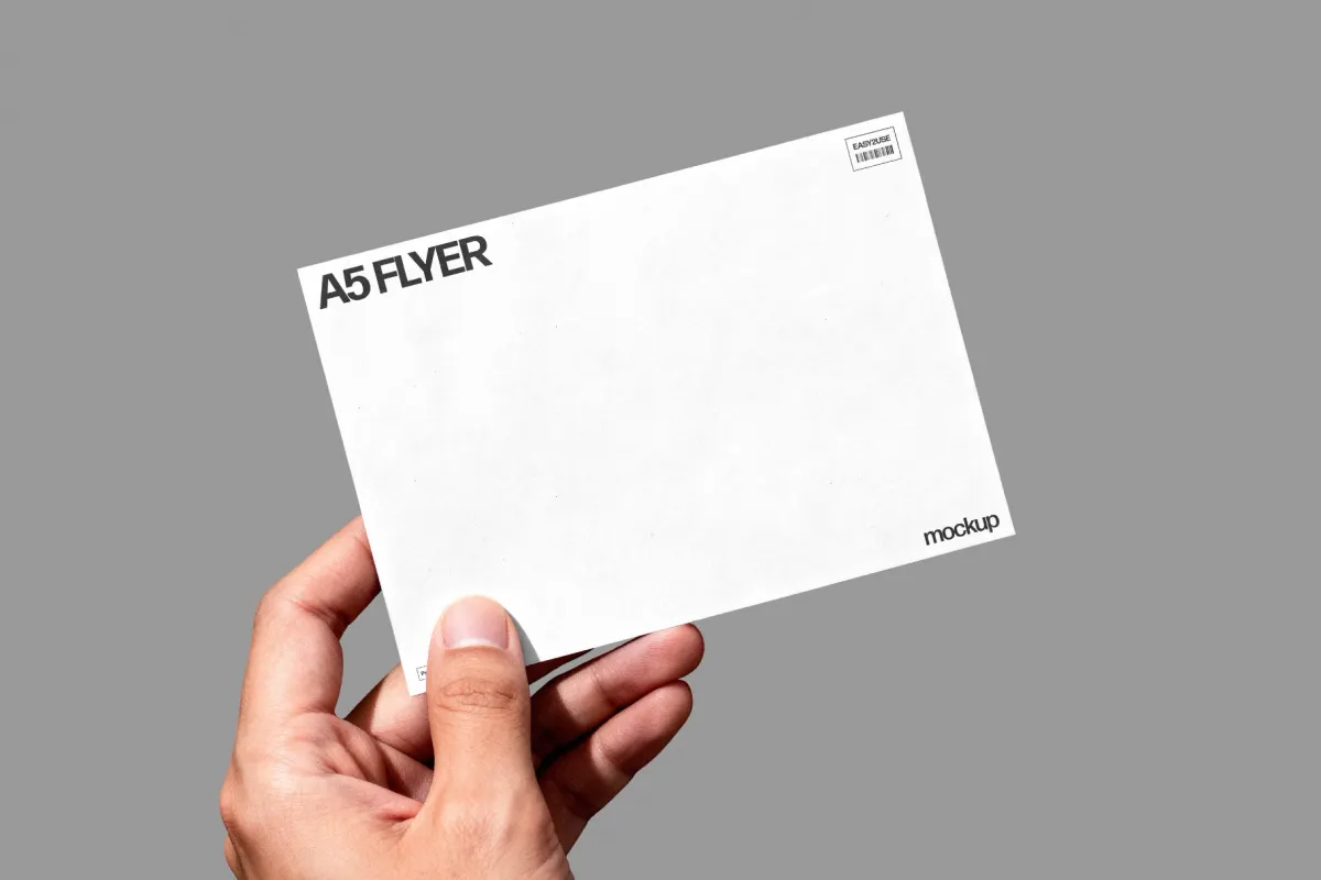 A5 Flyer Mockup in Hand