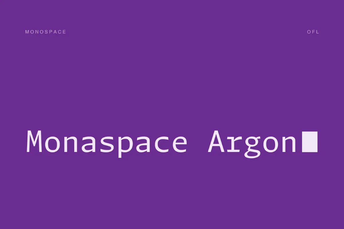 Monaspace Argon - Free Tech Font